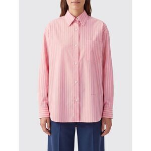 Marni Women Marni Striped Relaxed Fit Shirt In Cotton Blend With Patch Pocket
